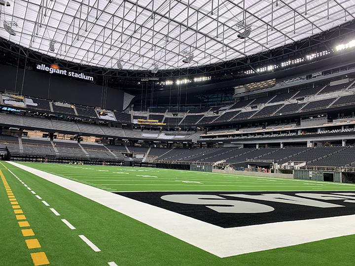 Raiders end zone at Allegiant Stadium